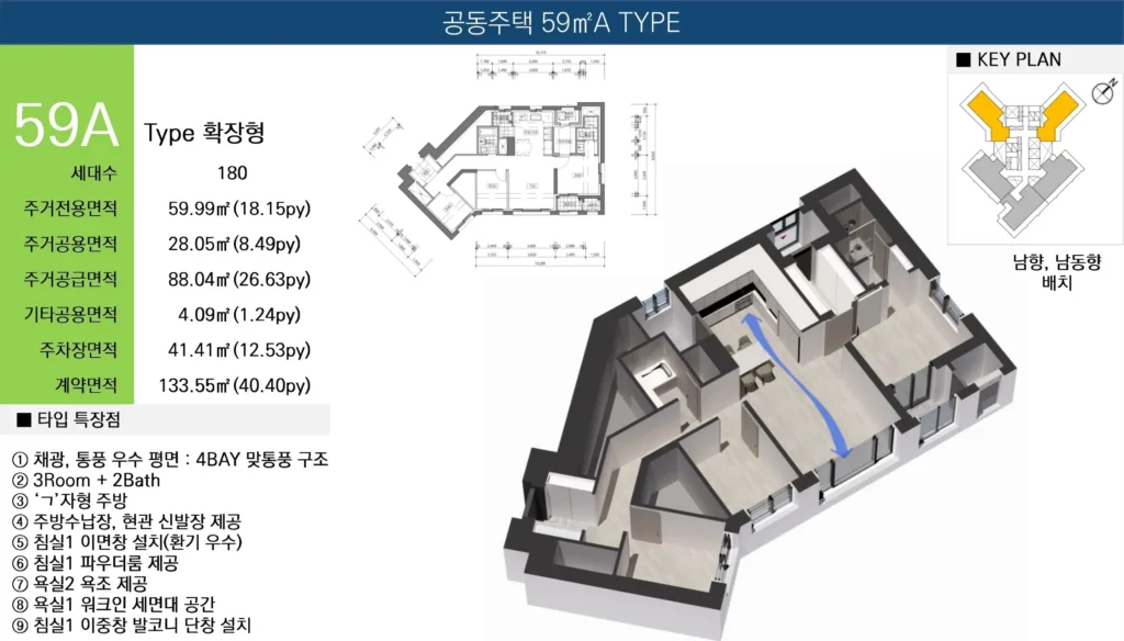 천안 쌍용 센트럴타워 평형안대 59m²a